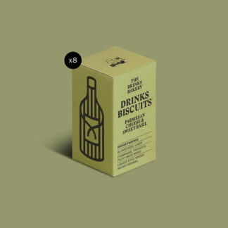 The Drinks Bakery - Drinks Biscuits - Parmesan & Sweet Basil - 8x36g