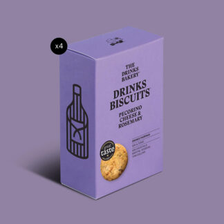 The Drinks Bakery - Drinks Biscuits - Pecorino & Rosemary - 4x110g