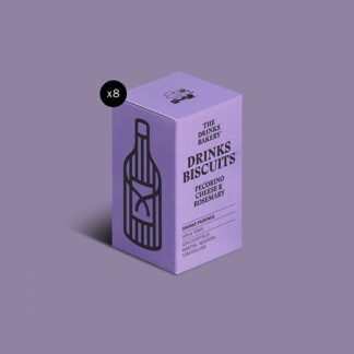 The Drinks Bakery - Drinks Biscuits - Pecorino & Rosemary - 8x36g