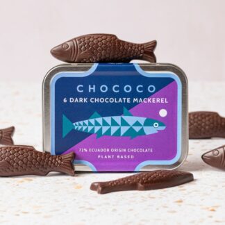 Chococo - Novelty Mackerel - 72% Ecuador Dark Chocolate Dorsert Mackerel Tin - 20x65g