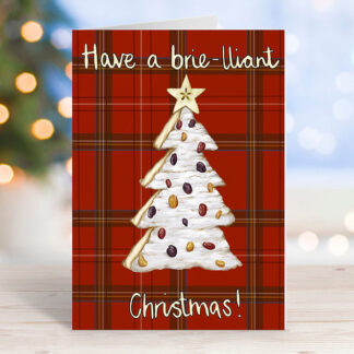 Katie Tinkler Illustrations -   Have a Brie-lliant Christmas! x6